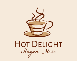 Steaming Hot Coffee  logo design