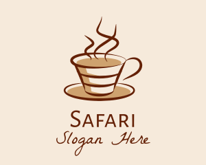 Cafe - Steaming Hot Coffee logo design