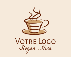 Latte - Steaming Hot Coffee logo design