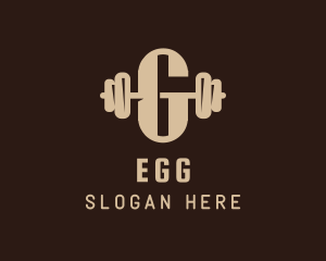 Gym Equipment - Barbell Letter G logo design