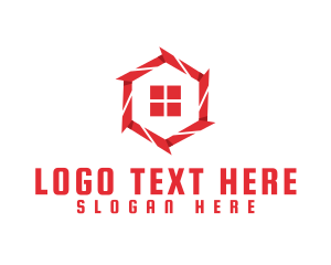 Hexagon - Red Home Builders logo design