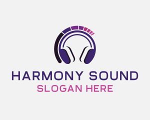 Music Headphones Sound logo design