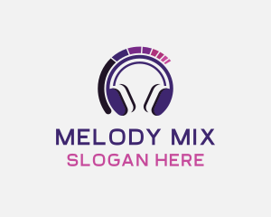 Playlist - Music Headphones Sound logo design