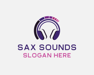 Music Headphones Sound logo design