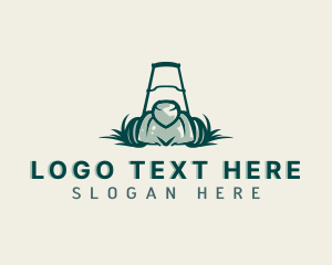 Eco - Grass Mowing Landscaping logo design