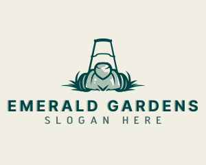 Grass Mowing Landscaping logo design