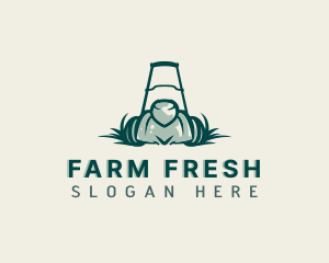 Grass Mowing Landscaping logo design