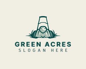 Mowing - Grass Mowing Landscaping logo design