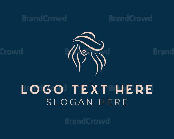 Stylish Woman Hat Logo