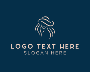 Stylish Woman Hat  Logo