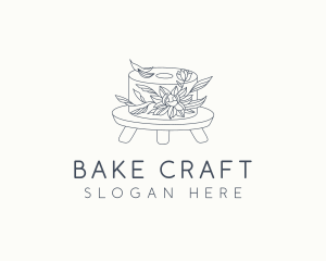 Floral Cake Bakery logo design