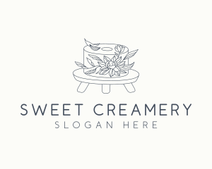 Floral Cake Bakery logo design