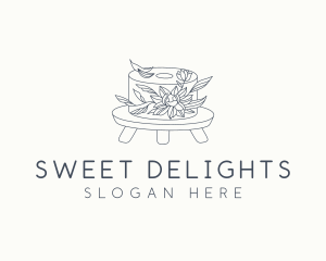 Floral Cake Bakery logo design