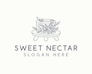 Floral Cake Bakery logo design