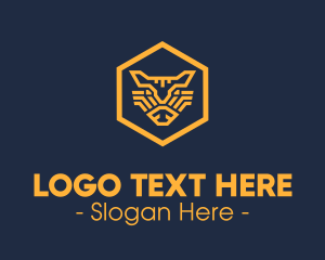 Lion Mane - Wild Geometric Cat logo design