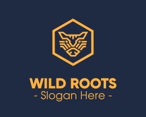 Wild Geometric Cat logo design