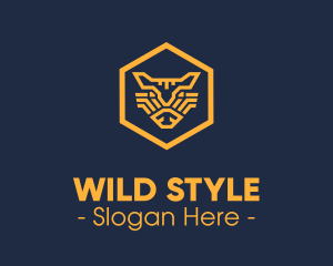 Wild Geometric Cat logo design