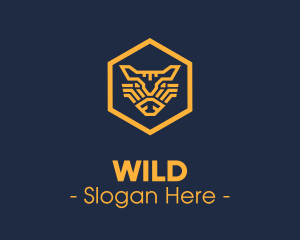 Wild Geometric Cat logo design