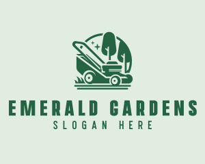 Landscaping Garden Mower logo design