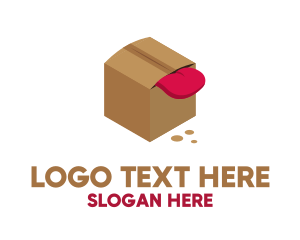 Carton - Tongue Out Box logo design