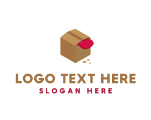 Parcel - Tongue Out Box logo design