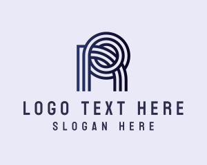 Stripe - Architect Interior Design Letter R logo design