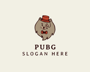 Gentleman Pomeranian Dog  Logo