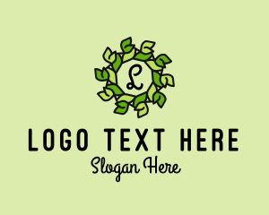 Vegan - Nature Wreath Eco Flower logo design