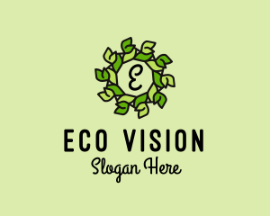 Nature Wreath Eco Flower logo design