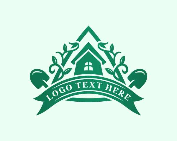 Shovel - Agricultural Plant Gardening logo design