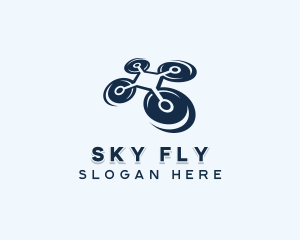 Aerial Drone Quadcopter logo design