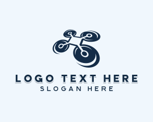 Quadcopter - Aerial Drone Quadcopter logo design