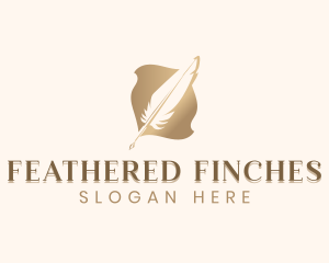 Feather Quill Pen logo design