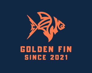 Goldfish - Orange Goldfish Pet logo design