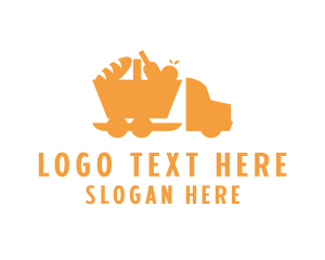 Food Van - Food Delivery Truck logo design