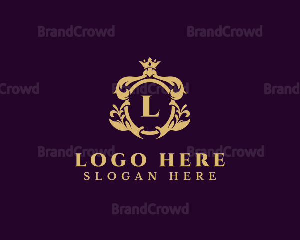 Ornate Royal Crown Crest Logo