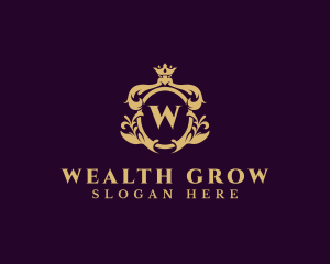 Ornate Royal Crown Crest  logo design