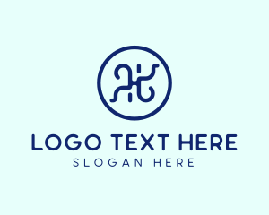 Yoga Studio Letter H Logo