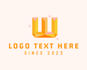 Diamond - Shiny Gem Letter W logo design