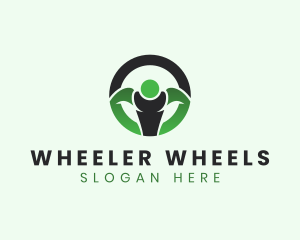 Steering Wheel Workout logo design