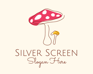 Simple - Simple Line Art Mushroom logo design