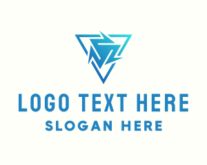 Blue - Digital Power Tech logo design