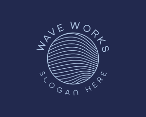 Waves Science Technology logo design