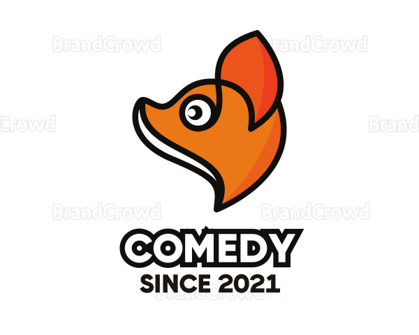 Cute Orange Fox Logo