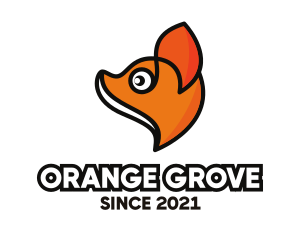 Cute Orange Fox logo design