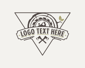 Engraved - Log Carpentry Lumberjack logo design