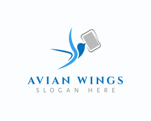 Avian Bird Courier logo design