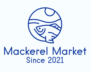 Mackerel - Underwater Tuna Fish logo design