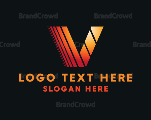 Marketing Media Letter V Logo
