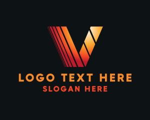 Financing - Marketing Media Letter V logo design
